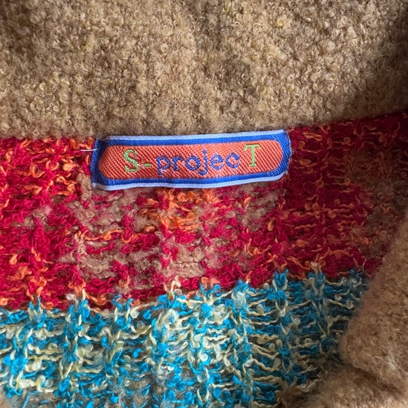 Vintage 70’s Inspired Floral Knit Collard Pullover Small/Medium - Picture 3 of 4